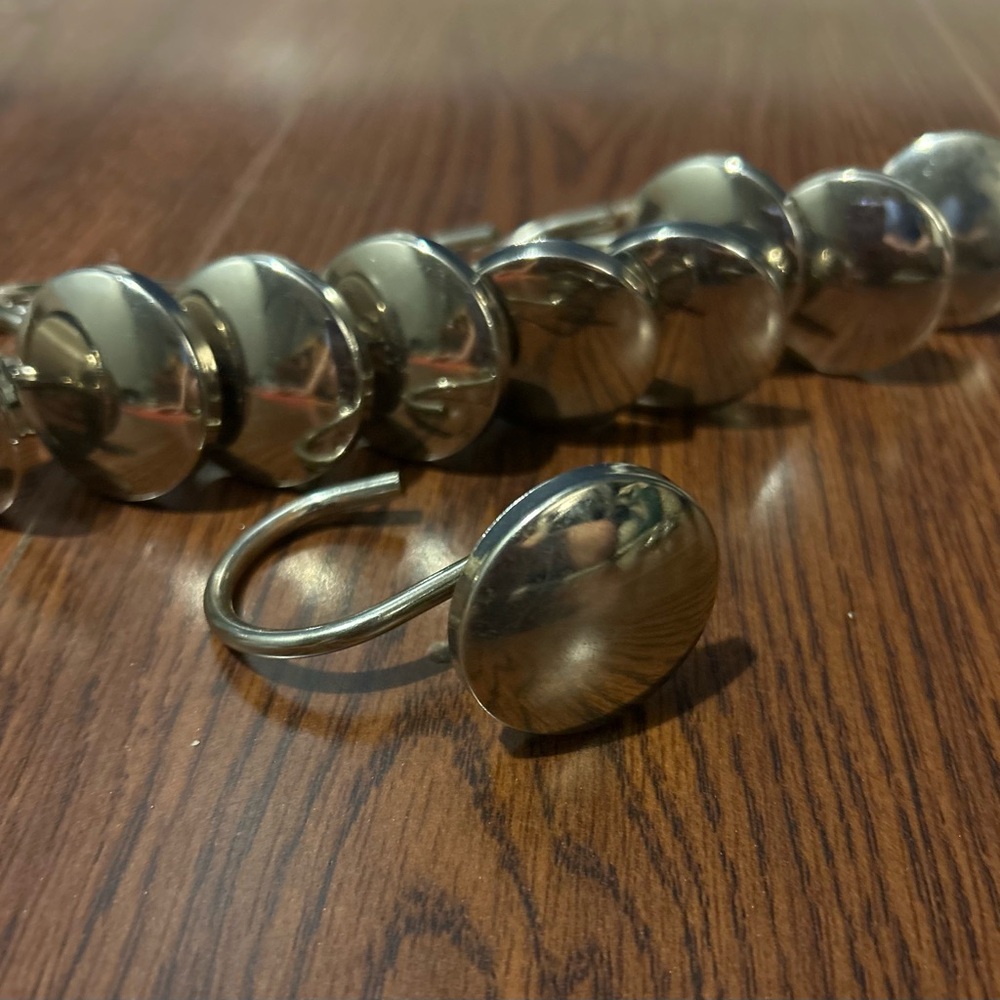 Silver Statement curtain hooks (12)